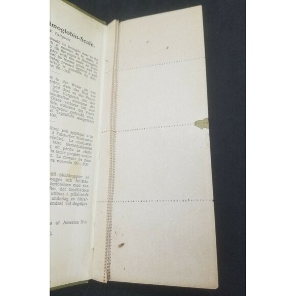 1902 Original Hamoglobin-Skala Perforated Filtering Paper Book Made in Finland - Picture 5 of 7